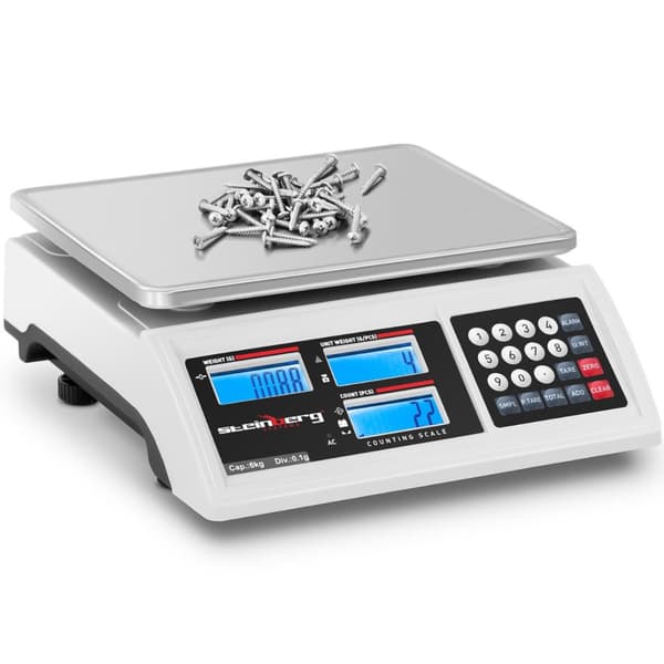 Kauppavaa'an laskenta LCD RS232 6000 g / 0,1 g