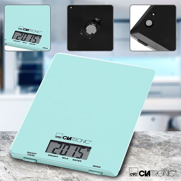 Köksvåg - Clatronic - KW 3626 - Mint/grön - LCD-skärm - 5 kg max - Tarafunktion