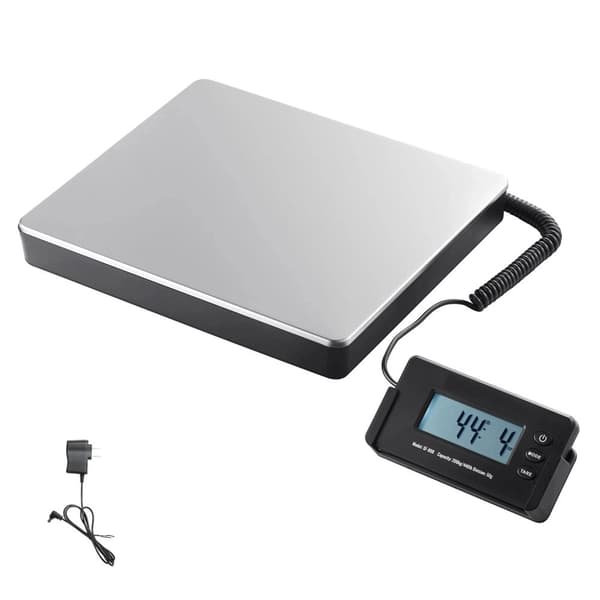 150g- 200kg 12" x 10" delad digital fraktvåg med LCD-skärm, exakt postvåg, AC/DC-strömförsörjning