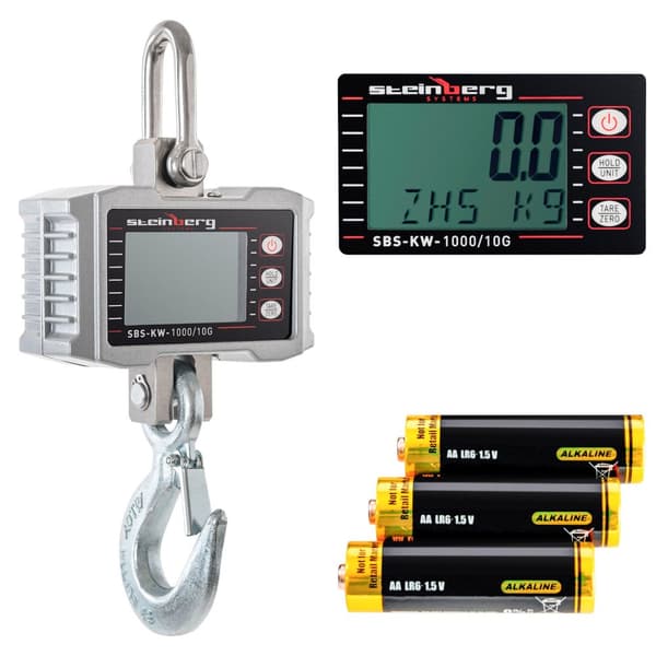 Ophængt krogskala op til 1000 kg / 0,5 kg LCD