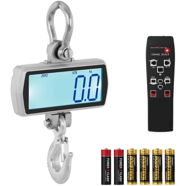 Riippuva varastokoukkuvaaka kaukosäätimellä suuri LCD-näyttö jopa 1T 1000 / 0,5 kg