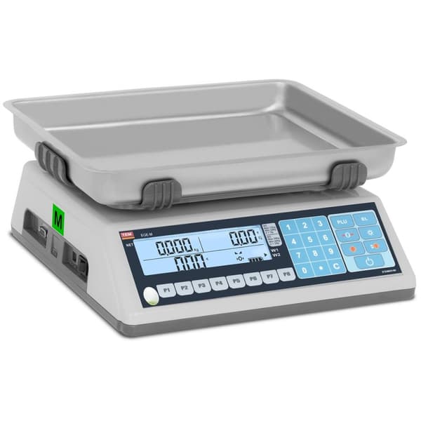 Kommersiell butiksvåg RS232 PLU-gränssnitt 30 kg / 10 g LCD M LEGALISERING