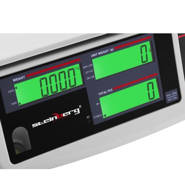 Kauppavaa'an laskenta LCD 30,5 x 22 cm 30 kg / 1 g