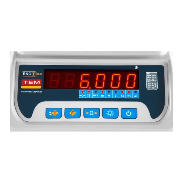 Kommersiell butiksvåg med verifiering BEKO+ TEM RS232 6kg / 2g