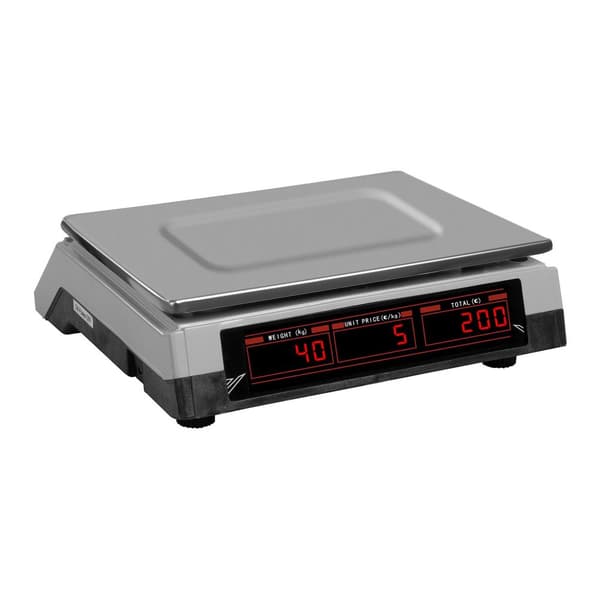 Shop check skala 330x240mm strømforsyning + batteri 40kg / 2g - hvid