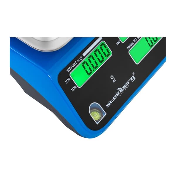 LCD-tarkistusvaaka 34 x 24 cm 40 kg / 2 g sininen