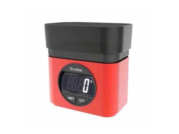 Terraillon BA22, Elektronisk köksvåg, 5 kg, 1 g, Svart, Röd, Plast, Bänkdiskmaskin