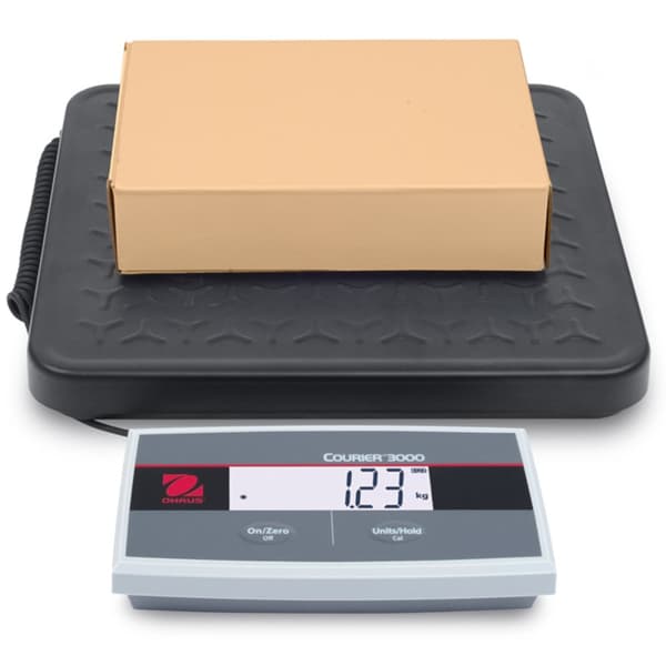OHAUS COURIER 3000 LCD postplatformsvægt til pakker 33x32cm 200Kg / 100g