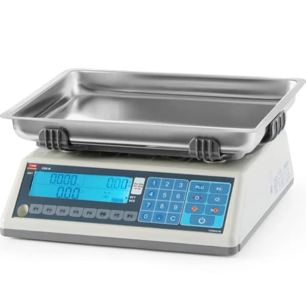Postbutiksvægt med M-verifikation, dyb pande, 30 kg, 225x295 mm