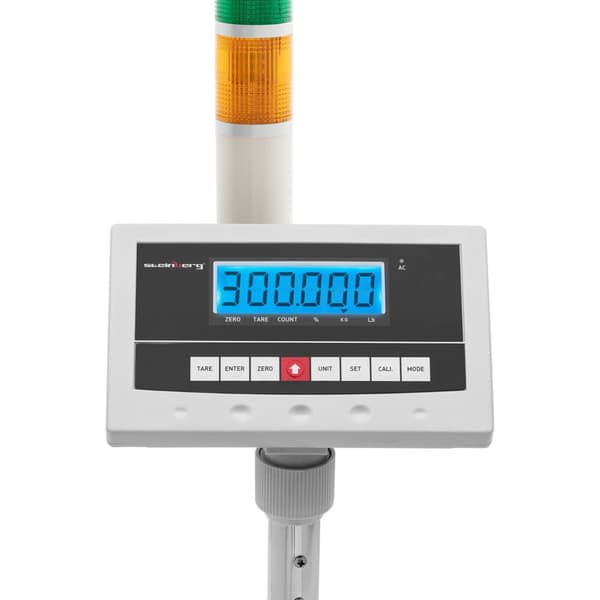 Lagerplatformsvægt med LCD lyssøjle 300kg / 0,005kg