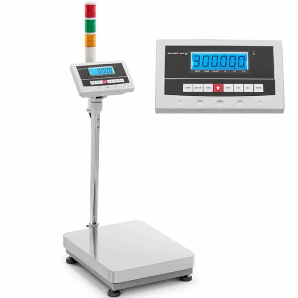 Lagerplatformsvægt med LCD lyssøjle 300kg / 0,005kg
