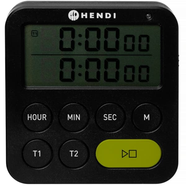 Timernedräkningstimer med dubbla intervall 3 larmlägen upp till 100 min