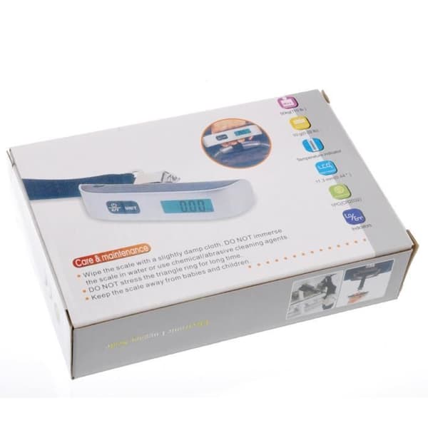 2st 50 kg-10g T-formad LCD digital elektronisk bagagevåg med rumstemperaturdisplay