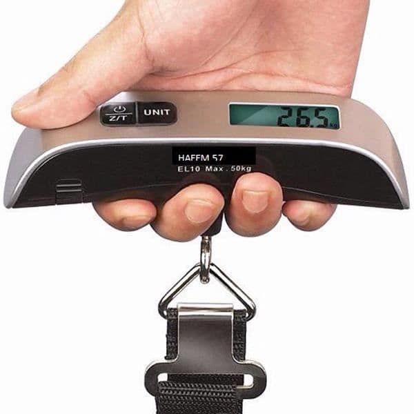 2st 50 kg-10g T-formad LCD digital elektronisk bagagevåg med rumstemperaturdisplay