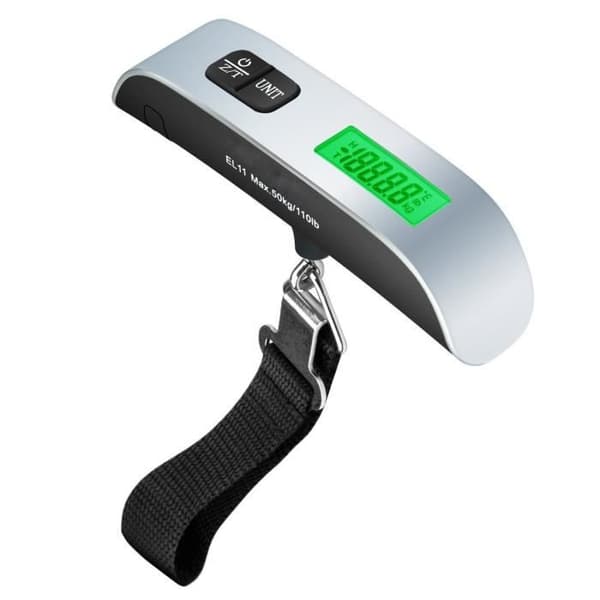 Elektronisk bagagevåg/ Resvåg Max 50 kg LCD Blå Bakgrundsbelyst/ Används för resor eller shopping/ Hemmaanvändning