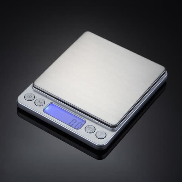 Balanserbar, 500g/0.01g, Smygbalanser, LCD-bakgrundsbelyst skärm i rostfritt stål