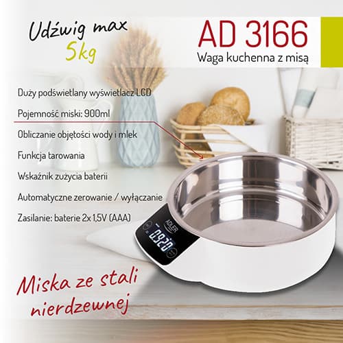 AD 3166 Köksvåg med skål