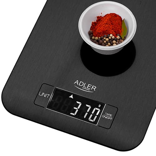 AD 3183 sort Køkkenvægt - 5kg