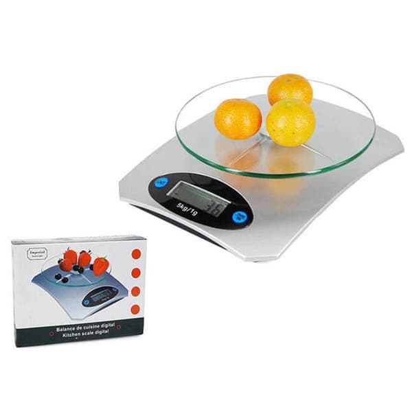 Digital køkkenvægt med bakke 5kg/1g brevvægt