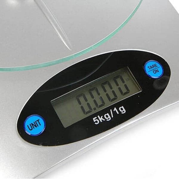 Digital køkkenvægt med bakke 5kg/1g brevvægt