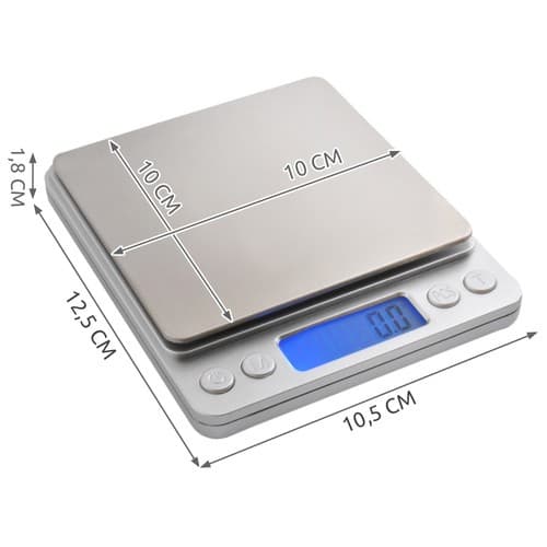 Digital kjøkkenvekt Bokstavvekt med 2 skåler 2kg 0,1g