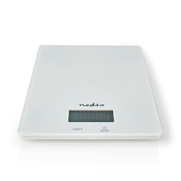 Nedis KASC610WT Køkkenvægt Digital Glas / Plast Hvid