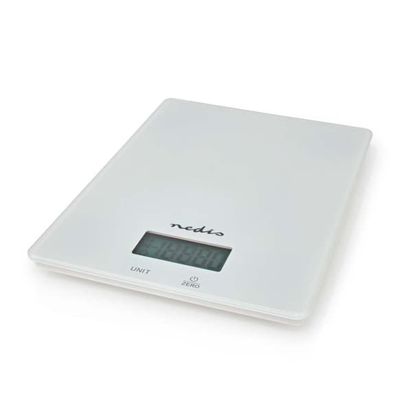 Nedis KASC610WT Køkkenvægt Digital Glas / Plast Hvid