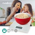 Miniatyrbillede 2 af 9: Nedis KASC610WT Køkkenvægt Digital Glas / Plast Hvid