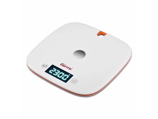 Girmi PS02, Elektronisk köksvåg, 5 kg, 1 g, Orange, Vit, Bänkdiskmaskin, Rund