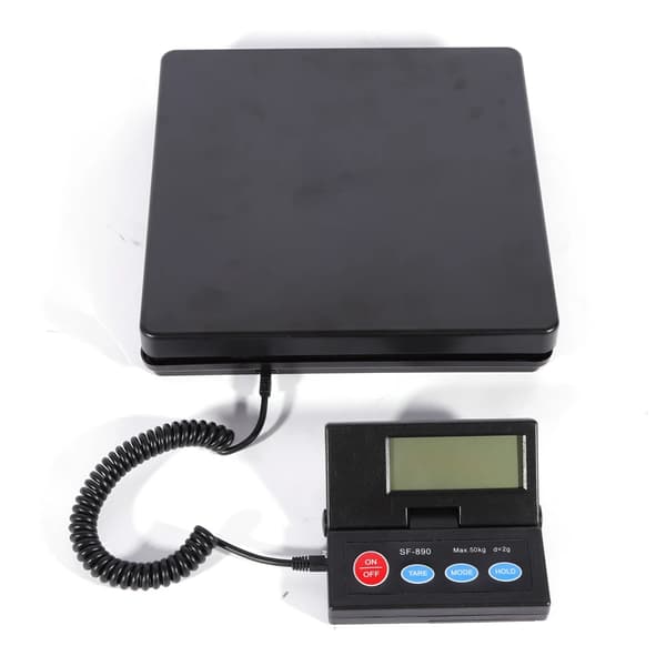 Professionel Digital Vægt, Præcis 1g/2g Måling, Brugervenlig LCD Skærm,Sort, 50 kg