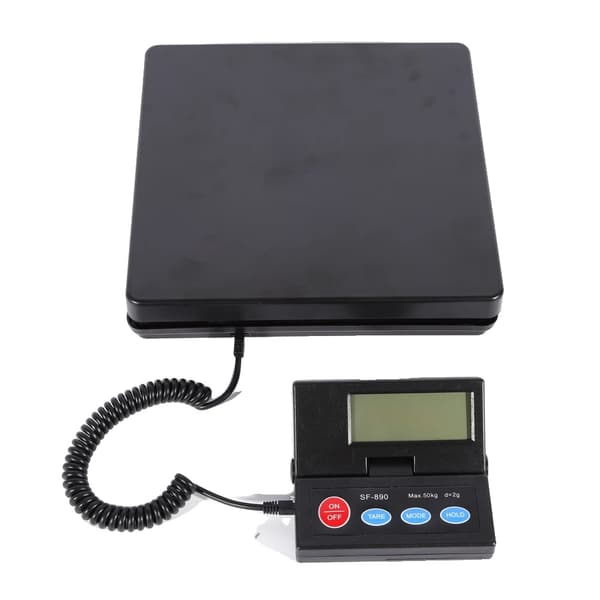 Professionel Digital Vægt, Præcis 1g/2g Måling, Brugervenlig LCD Skærm,Sort, 50 kg