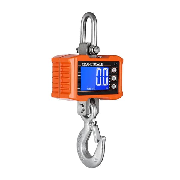 Digital Hængende Vægt, 1000kg Maksimal Kapacitet, LCD Baggrundsbelyst Skærm,orange
