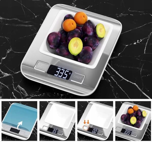 KÖKSVÅG DIGITAL ELEKTRONISK PRECISION 0,1g -5kg LCD PEKSKÄRM