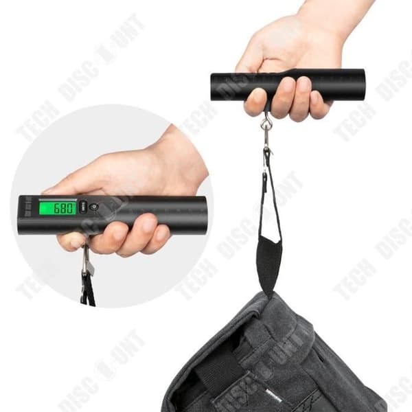 TD® Bärbar 50 kg tre-i-ett ficklampa bagagevåg usb-gränssnitt mobil ström bärbar elektronisk våg elektronisk våg