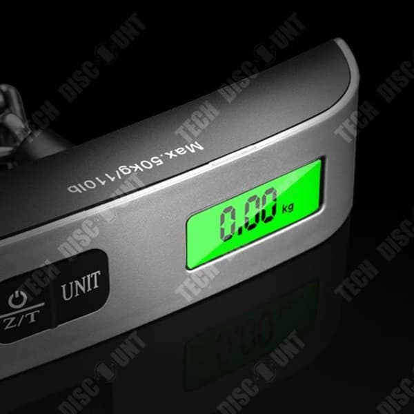 TD® Bärbar mini bärbar elektronisk bagagevåg 50 kg hushålls LED-display med hög precision multifunktions enkelkrok