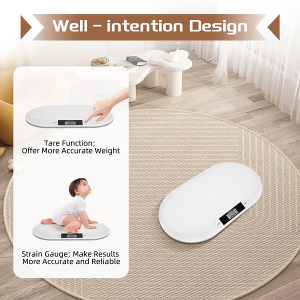 Elektronisk Babyskala, Noggrann Mätning, Tara-funktion, Hållbar ABS-design