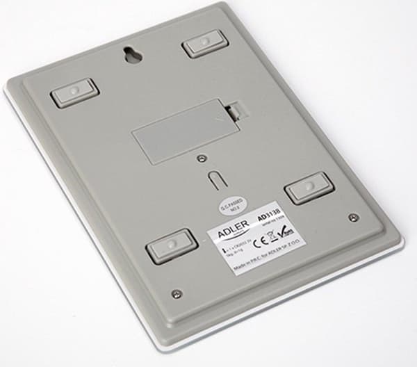 Adler AD 3138 m køkkenvægt Elektronisk køkkenvægt Hvid Bordplade Firkant