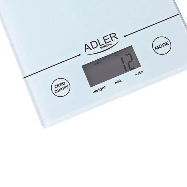 Adler AD 3138 m køkkenvægt Elektronisk køkkenvægt Hvid Bordplade Firkant