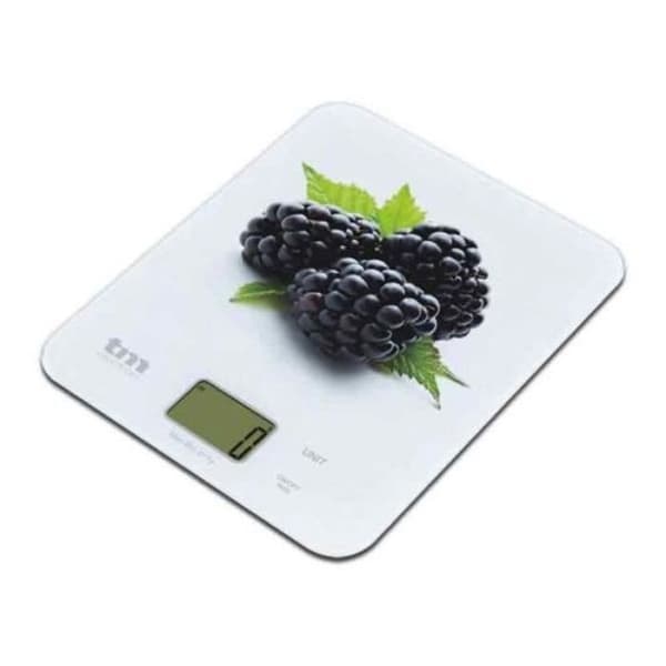 Tm Electron Digital Köksvåg Blackberry Mönster Vit - TMPBS023