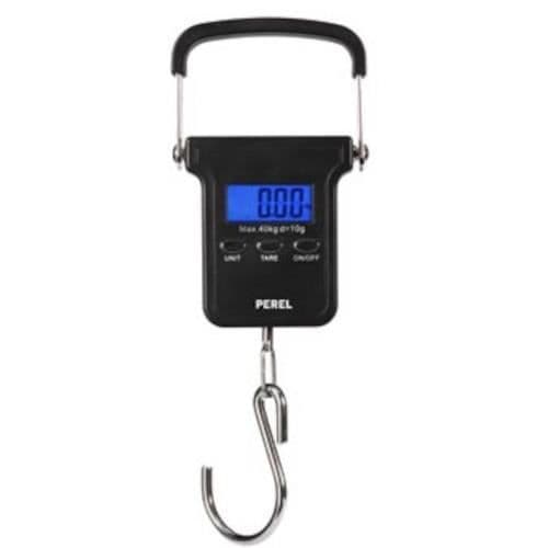 Perel digital bagagevåg 40 kg ABS/RVS svart