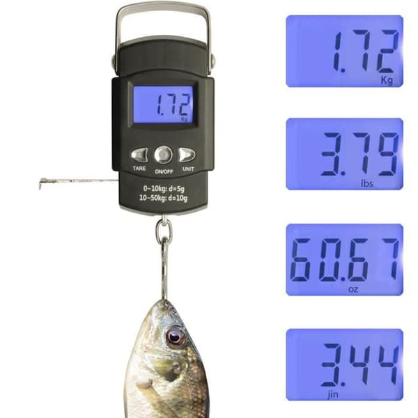 Fiskevåg - CAMPTECK - U6847 - 50kg/110lbs - LCD-skärm - Måttband