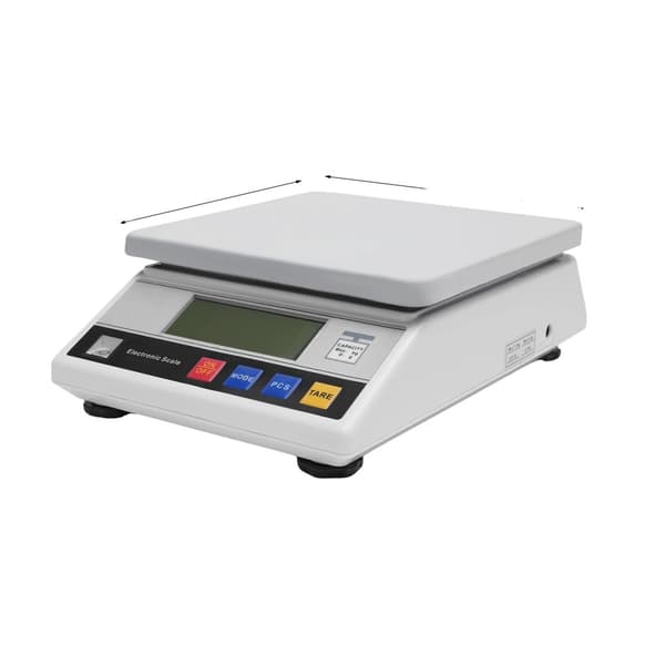 Sähkötasapainovaaka, LCD-näyttö, 7,5 kg kapasiteetti, tarkkuus 0,1 g,Hopea