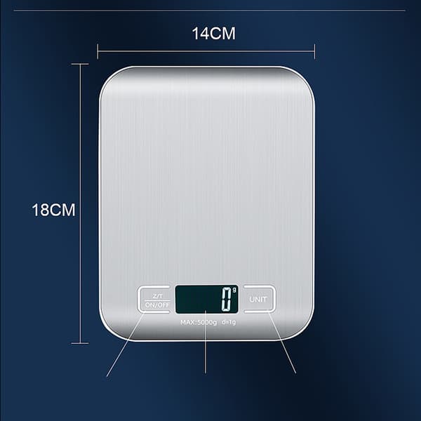 INF Kjøkkenvekt Elektronisk vekt Oppladbar ABS 10kg/1g