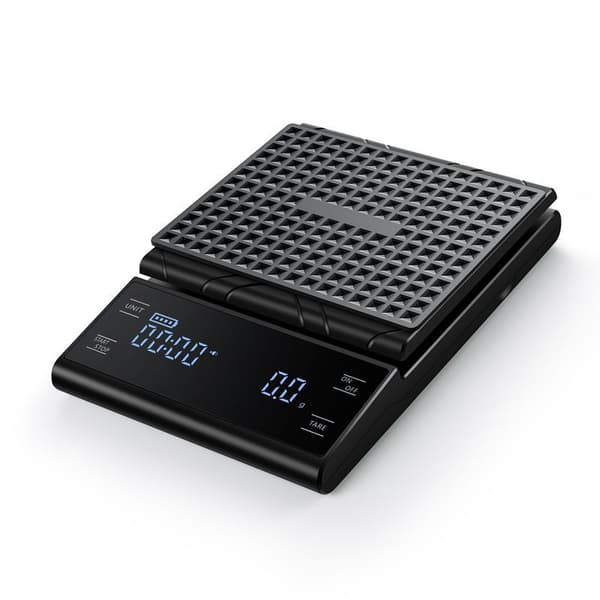 INF Sort genopladelig kaffevægt med timer - 3 kg/0,1 g 3kg/0.1g