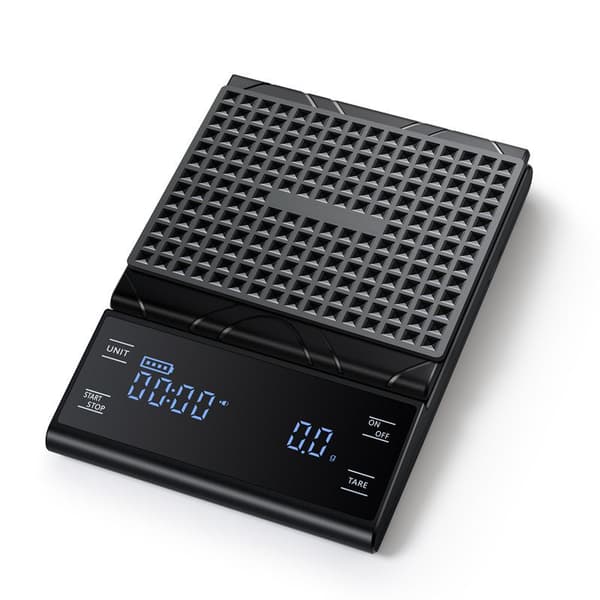 INF Sort genopladelig kaffevægt med timer - 3 kg/0,1 g 3kg/0.1g
