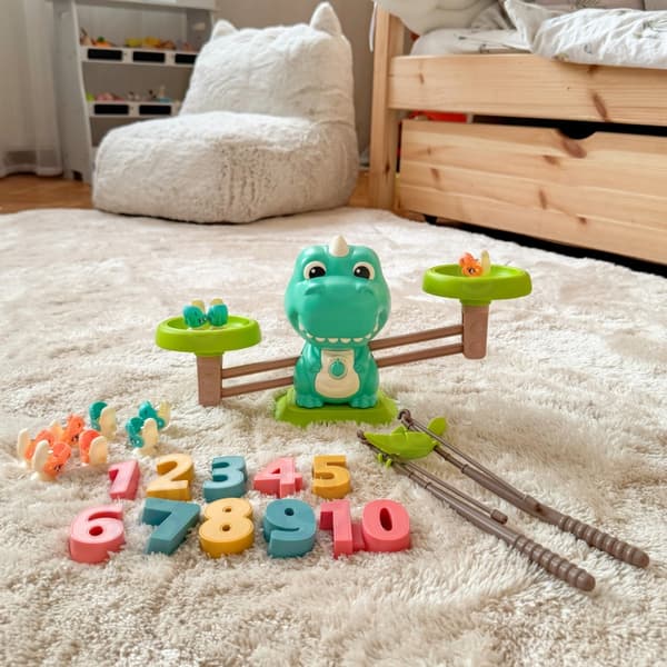 WOOPIE Balance Game – Kalastus ja dinosaurukset Abakuksen kanssa