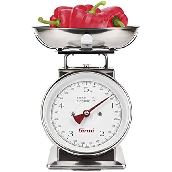 Mekanisk köksvåg - GIRMI - PS90 - Division 20g/5kg - Tarafunktion - Rostfri skål