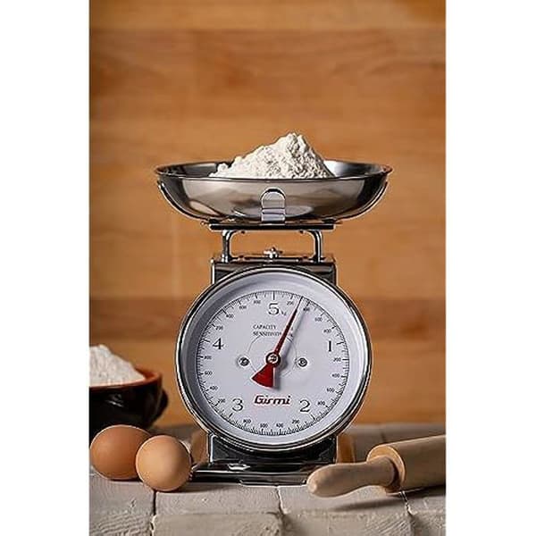 Mekanisk köksvåg - GIRMI - PS90 - Division 20g/5kg - Tarafunktion - Rostfri skål