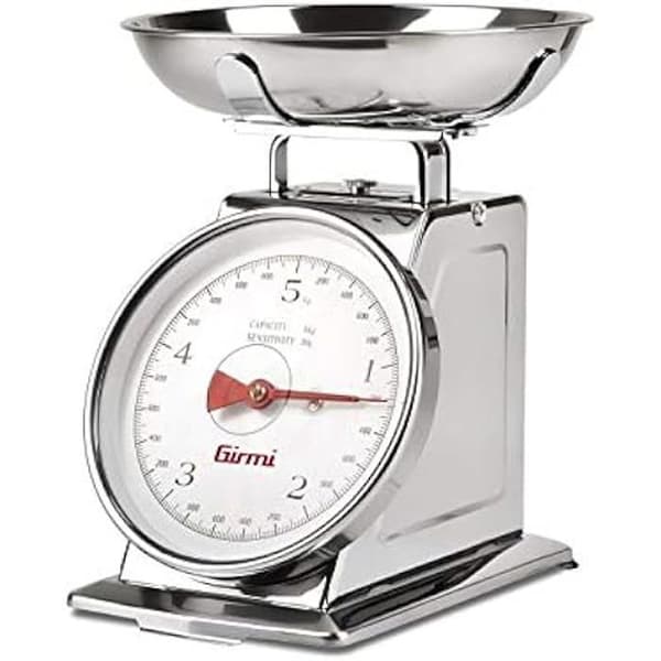 Mekanisk köksvåg - GIRMI - PS90 - Division 20g/5kg - Tarafunktion - Rostfri skål