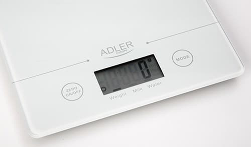 Adler AD 3138 w köksvåg Elektronisk köksvåg Vit Bänkskala Kvadratisk